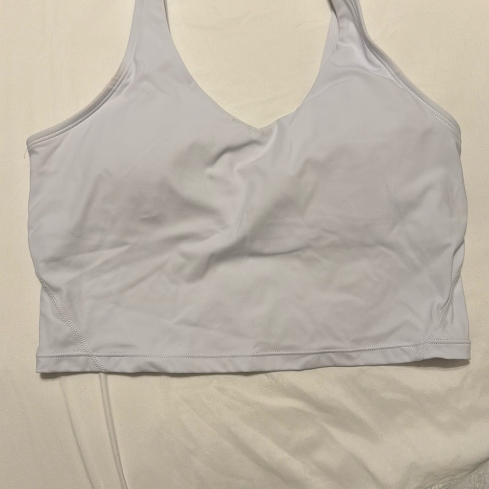 Women's White V Neck Top